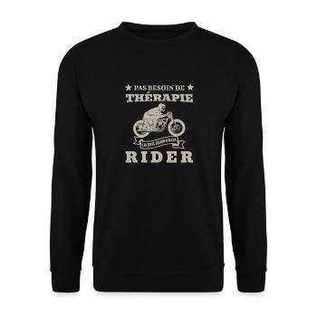 j'ai pas besoin de thérapie - Sweat-shirt Unisexe - noir - Devant - Alina (178cm) & Michal (187cm)