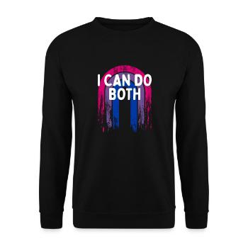 Je peux faire les deux bisexuels LGBTQ Bi Pride Pansexual - Sweat-shirt Unisexe - noir - Devant - Alina (178cm) & Michal (187cm)