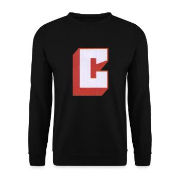 Buchstabe C - Unisex Pullover - Schwarz - Vorne - Alina (178cm) & Michal (187cm)