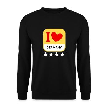 Deutschland - Unisex Pullover - Schwarz - Vorne - Alina (178cm) & Michal (187cm)