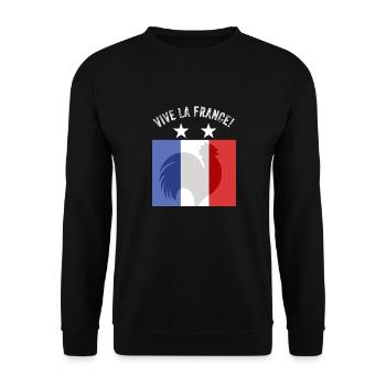 Frankreich - Unisex Pullover - Schwarz - Vorne - Alina (178cm) & Michal (187cm)