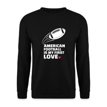 J’adore le football américain élégant - Sweat-shirt Unisexe - noir - Devant - Alina (178cm) & Michal (187cm)