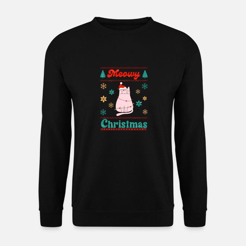 Miauige Weihnachten - Unisex Pullover - Schwarz