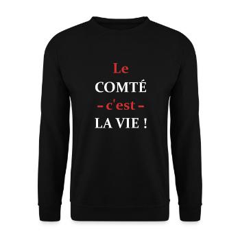 Le comté c'est la vie - Sweat-shirt Unisexe - noir - Devant - Alina (178cm) & Michal (187cm)