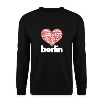 Berlin - Unisex Sweatshirt - black - Front - Alina (178cm) & Michal (187cm)