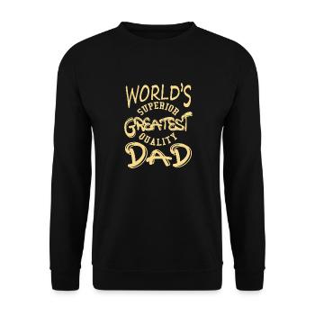 Der beste Vater der Welt. Lustige Geschenkidee. - Unisex Pullover - Schwarz - Vorne - Alina (178cm) & Michal (187cm)