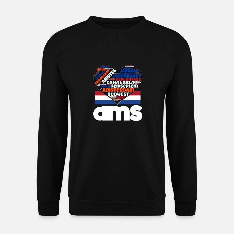 Amsterdam - Unisex Pullover - Schwarz