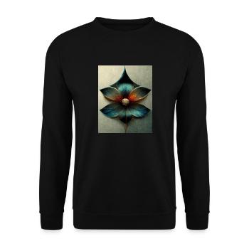 Flower bauhaus Style Vintage - Sweat-shirt Unisexe - noir - Devant - Alina (178cm) & Michal (187cm)