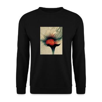 Flower bauhaus Style Vintage - Unisex Sweatshirt - black - Front - Alina (178cm) & Michal (187cm)