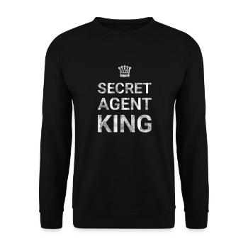Secret Agent King - Unisex Sweatshirt - black - Front - Alina (178cm) & Michal (187cm)