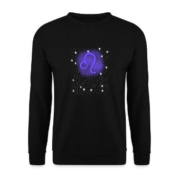 Signe du zodiaque Lion Symbole cadeau étoiles - Sweat-shirt Unisexe - noir - Devant - Alina (178cm) & Michal (187cm)