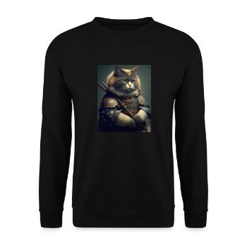 Chatmurai 16 - Unisex Sweatshirt - black - Front - Alina (178cm) & Michal (187cm)