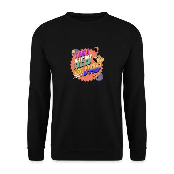 Werdender Vater Papa 2023 New Father Gamer - Unisex Pullover - Schwarz - Vorne - Alina (178cm) & Michal (187cm)