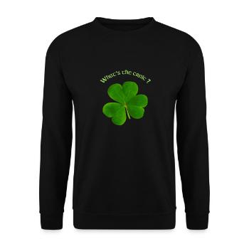 WHAT'S THE CRAIC? ST PATRICKS DAY T SHIRTS - Unisex Sweatshirt - black - Front - Alina (178cm) & Michal (187cm)