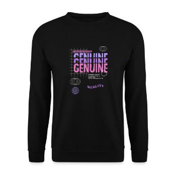 Genuine Streetwear - Unisex Pullover - Schwarz - Vorne - Alina (178cm) & Michal (187cm)