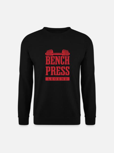 Benchpress Powerlifter Workout Fitnessstudio - Unisex Pullover - Schwarz