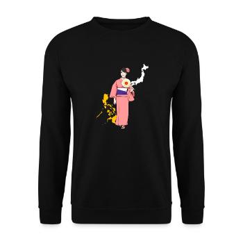 Philippines Filipino Japan Flag I Gift - Unisex Sweatshirt - black - Front - Alina (178cm) & Michal (187cm)