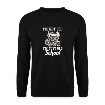 I'm Not Old I'm Just Old-School Classic Vehicle - Unisex Sweatshirt - black - Front - Alina (178cm) & Michal (187cm)