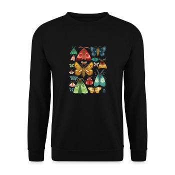 Moths amp Butterlies Essential T Shirt - Unisex Sweatshirt - black - Front - Alina (178cm) & Michal (187cm)