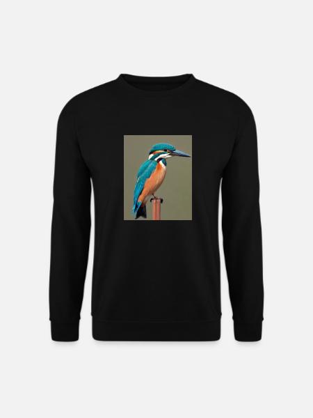 kingfisher on the branch - Unisex Sweatshirt - black