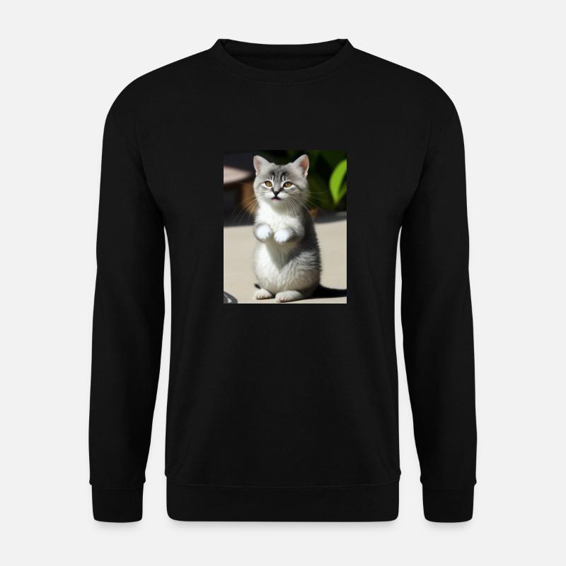 Weiße Perserkatze - Unisex Pullover - Schwarz