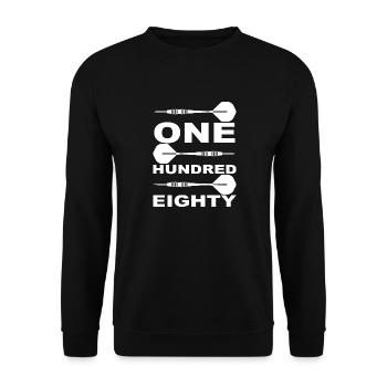 Darts Sports Fun - Unisex Sweatshirt - black - Front - Alina (178cm) & Michal (187cm)