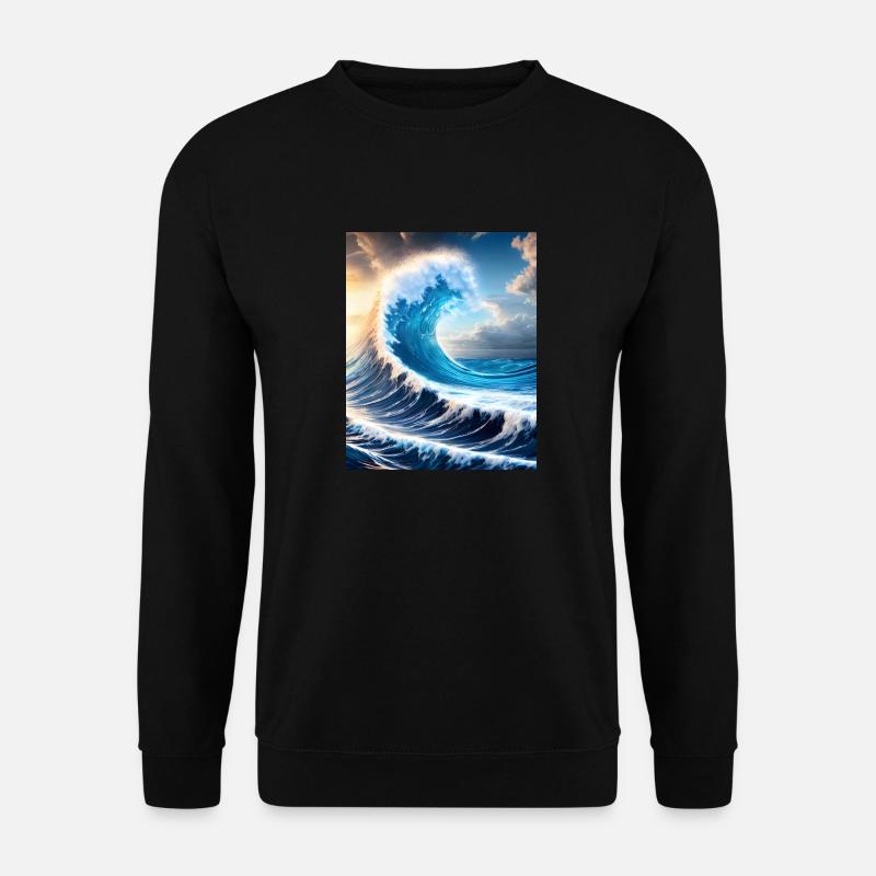 Big Wave #001 - Unisex Pullover - Schwarz