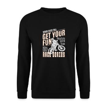 Vélo Vintage Design - Sweat-shirt Unisexe - noir - Devant - Alina (178cm) & Michal (187cm)