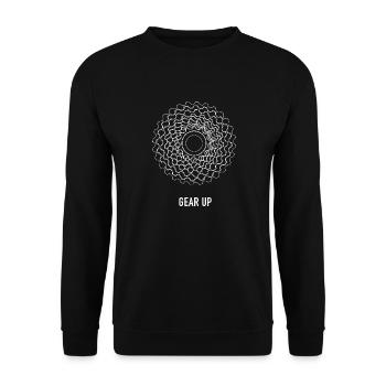 Gear Up /Kette Rechts - Unisex Pullover - Schwarz - Vorne - Alina (178cm) & Michal (187cm)