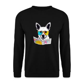 Lole dog scholar - Unisex Sweatshirt - black - Front - Alina (178cm) & Michal (187cm)