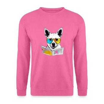 Lole dog scholar - Unisex Sweatshirt - pink - Front