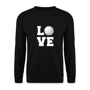 Love Golf Golfplatz Golfspieler I love Golf - Unisex Pullover - Schwarz - Vorne - Alina (178cm) & Michal (187cm)