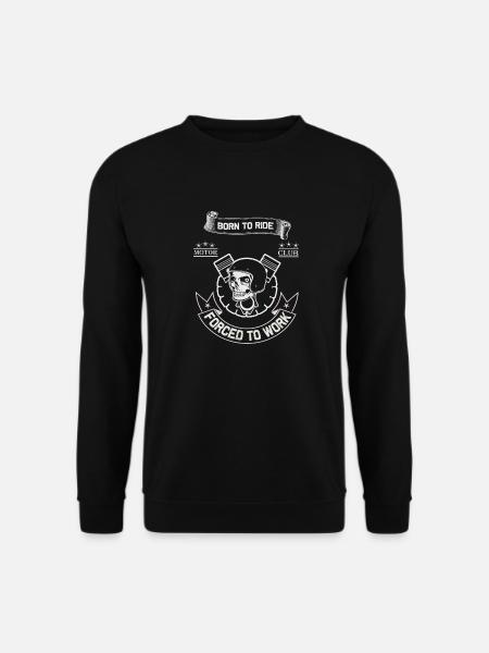 Born To Ride MC Skull Piston Design - Unisex Sweatshirt - black