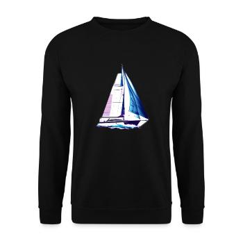 Sailing Sailor Sailing Ship Sailing Sailboat - Unisex Sweatshirt - black - Front - Alina (178cm) & Michal (187cm)