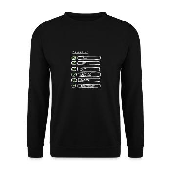To Do List études - Sweat-shirt Unisexe - noir - Devant - Alina (178cm) & Michal (187cm)