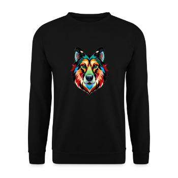 Multicolored Dog - Unisex Sweatshirt - black - Front - Alina (178cm) & Michal (187cm)