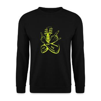 Groupe de musique rock Guitare rétro Heavy Metal vintage - Sweat-shirt Unisexe - noir - Devant - Alina (178cm) & Michal (187cm)