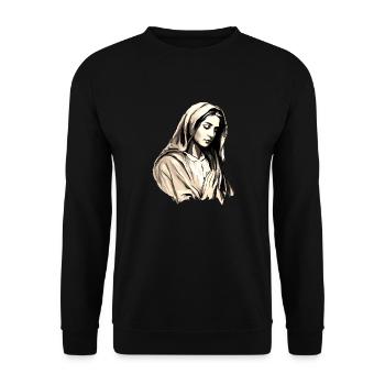 Holly Mary Maria Madonna Mariana Virgin Mary Holy - Unisex Sweatshirt - black - Front - Alina (178cm) & Michal (187cm)