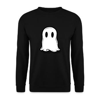 Spooky Cute Kawaii Ghost Design - Unisex Sweatshirt - black - Front - Alina (178cm) & Michal (187cm)