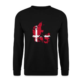 Danemark drapeau national Fierté danoise Nordique - Sweat-shirt Unisexe - noir - Devant - Alina (178cm) & Michal (187cm)