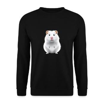 cute hamster with bow tie portrait oil painting sw - Unisex Sweatshirt - black - Front - Alina (178cm) & Michal (187cm)