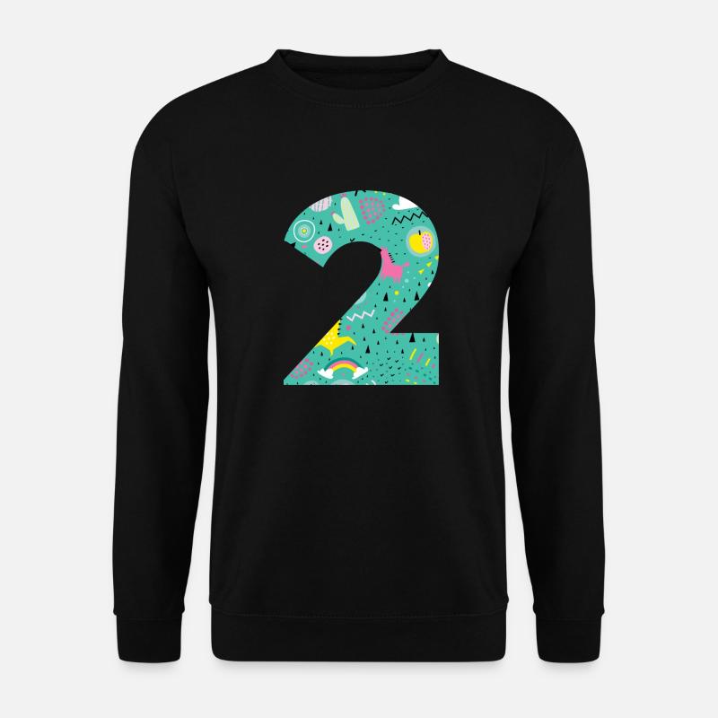Personalized Birthday Number 2 - Unisex Sweatshirt - black