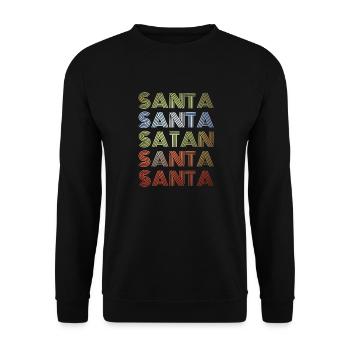 Père Noël rétro - Sweat-shirt Unisexe - noir - Devant - Alina (178cm) & Michal (187cm)