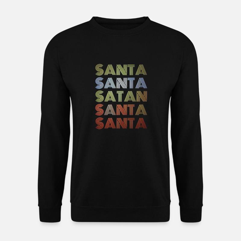 Retro-Weihnachtsmann - Unisex Pullover - Schwarz