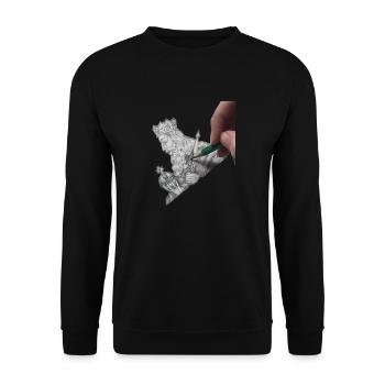 Roi - Sweat-shirt Unisexe - noir - Devant - Alina (178cm) & Michal (187cm)