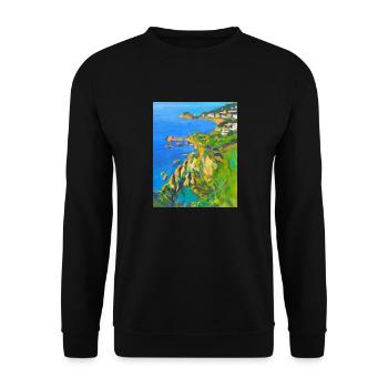 La mer au printemps - Sweat-shirt Unisexe - noir - Devant - Alina (178cm) & Michal (187cm)