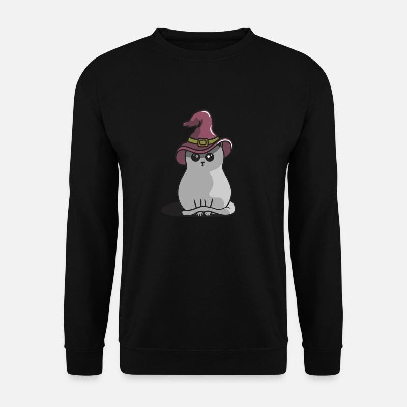 Halloween Katze - Unisex Pullover - Schwarz