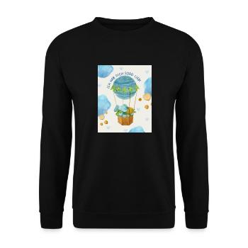 Ich hab dich sooo lieb Elefanten - Unisex Pullover - Schwarz - Vorne - Alina (178cm) & Michal (187cm)