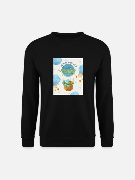 Ich hab dich sooo lieb Elefanten - Unisex Pullover - Schwarz