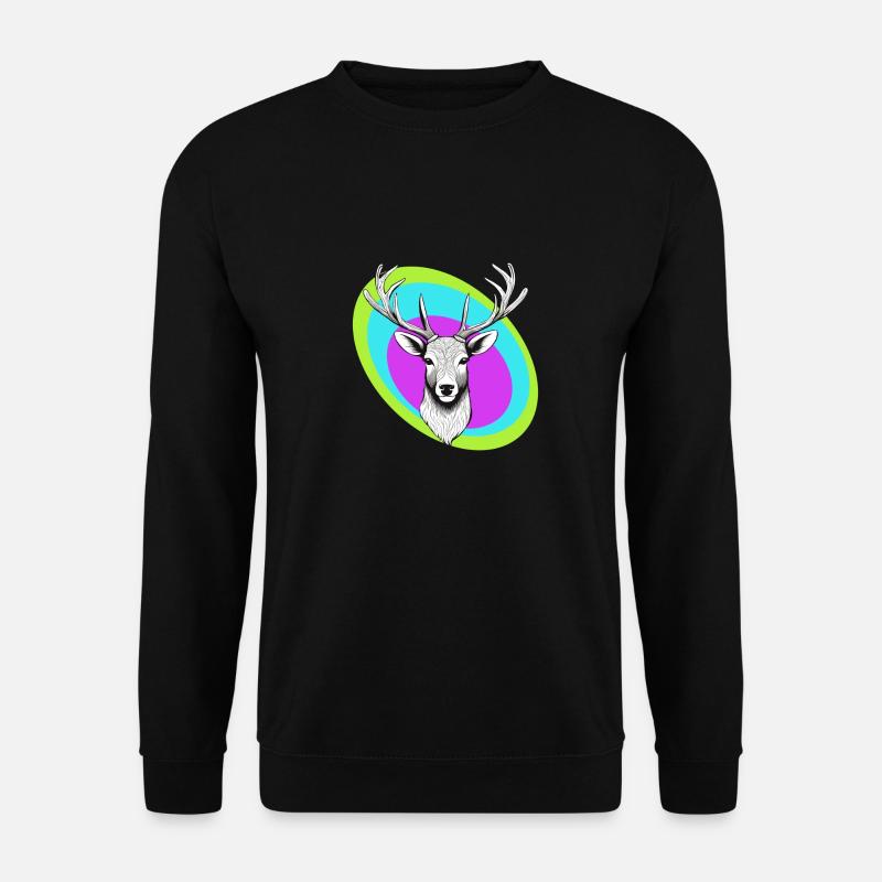Rentier - Unisex Pullover - Schwarz